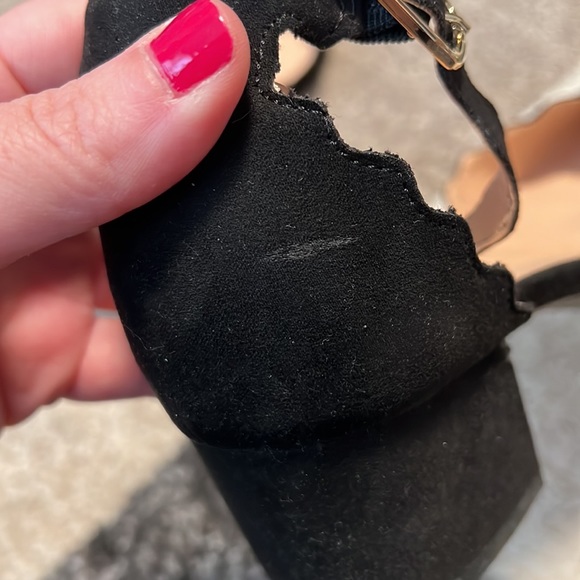 Metaphor scalloped ankle-strap heels, black, size 7 GUC! - Picture 5 of 5